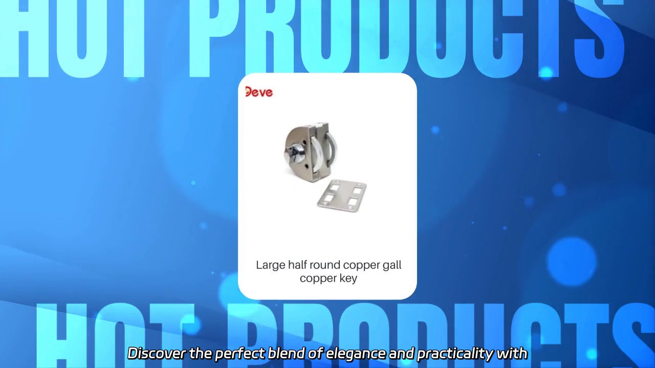 Elegant Semi-Circle Copper Door Lock: Design Meets Functionality