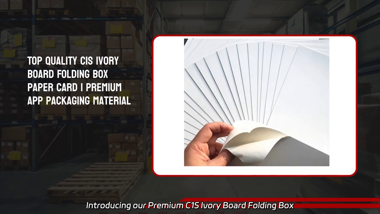 Premium C1S Ivory Board Folding Box Paper - Ideal for High-Quality Printing