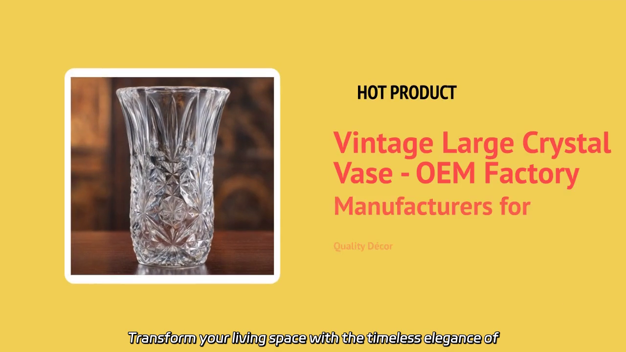 Elegant Vintage Large Crystal Vase for Decorating Your Space