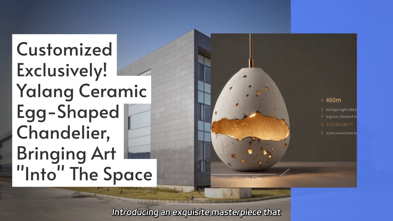 Artistic Elegance: The Unique Egg-Shaped Ceramic Chandelier