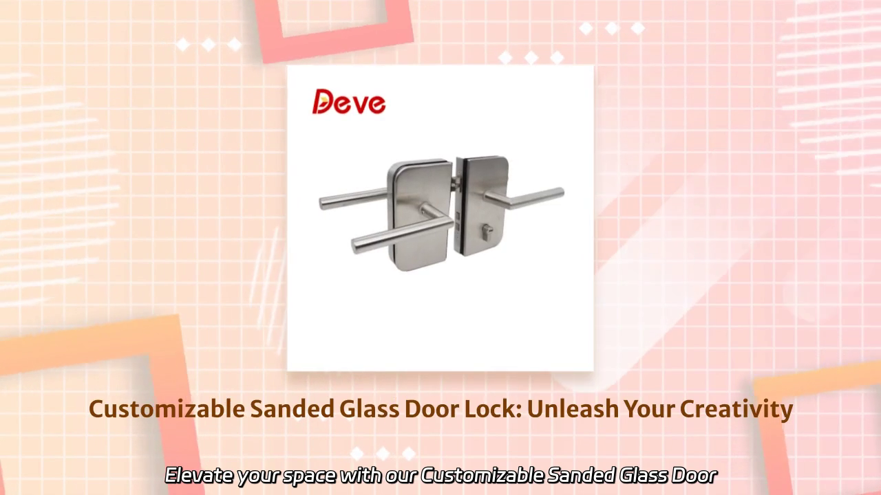 Customizable Sanded Glass Door Lock: Design Your Style