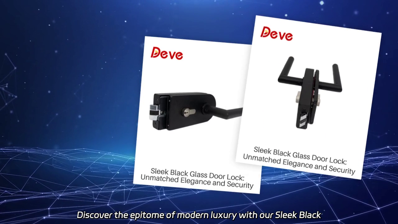 Sleek Black Glass Door Lock: A Perfect Balance of Luxury and Security