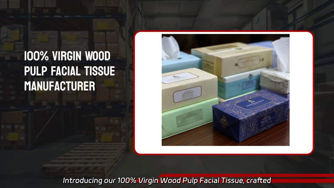 100% Virgin Wood Pulp Facial Tissue