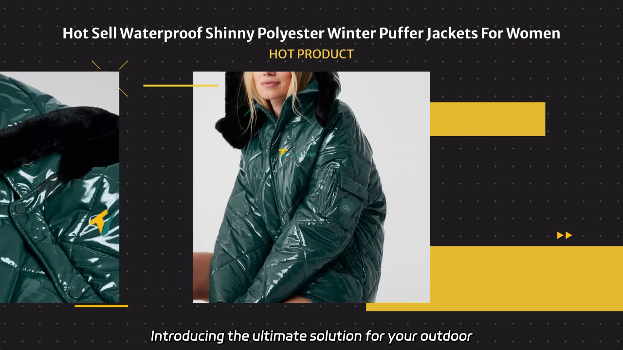 Hot Sell Waterproof Shiny Polyester Women's Long Puffer Jacket: Style Meets Functionality