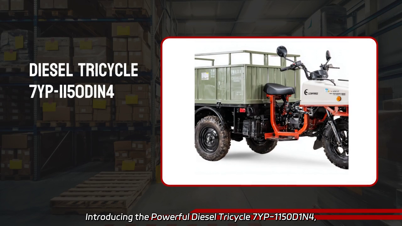 Leistungsstarkes Diesel-Dreirad 7YP-1150D1N4 mit Changchai-Motor