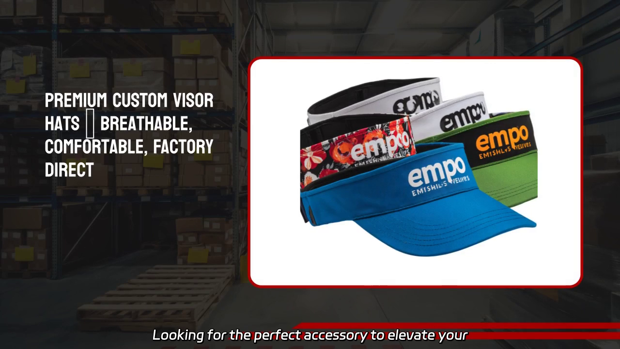 Premium Custom Visor Hats - Comfortable