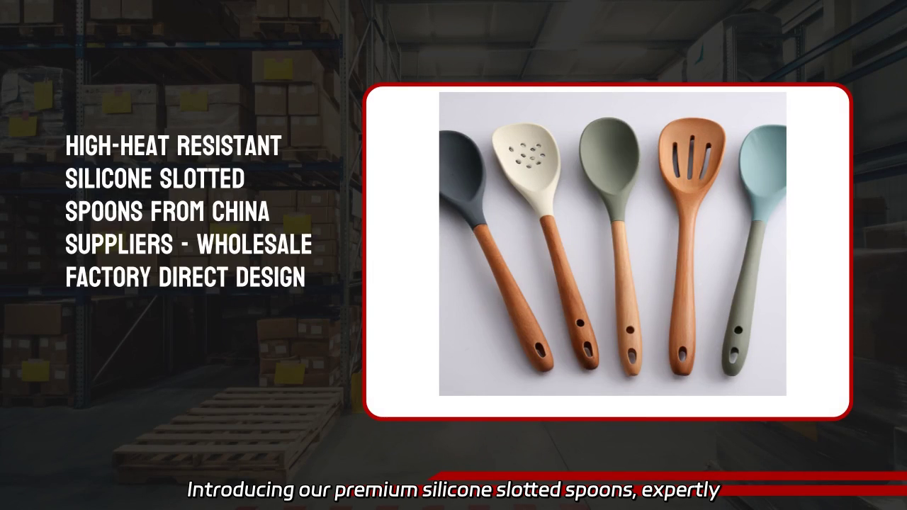 High-Heat Resistant Silicone Slotted Spoons